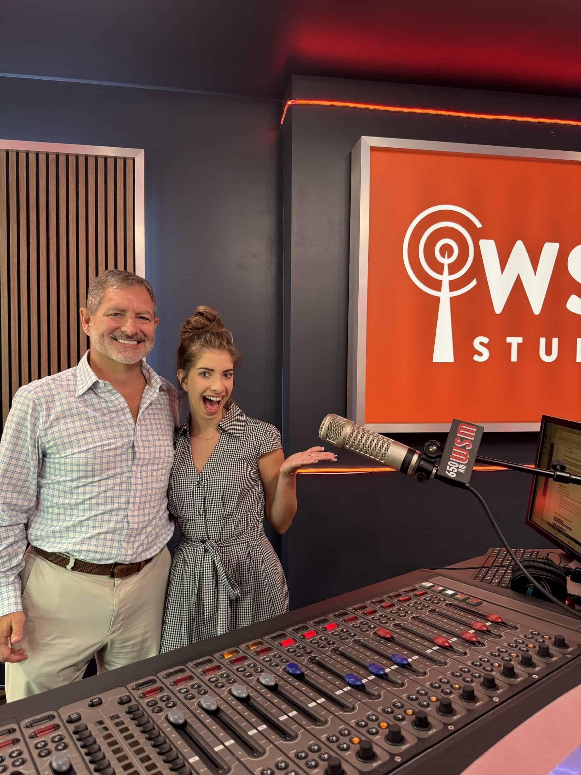 Jeff Roberts and Eryn Cooper in studio at wsm